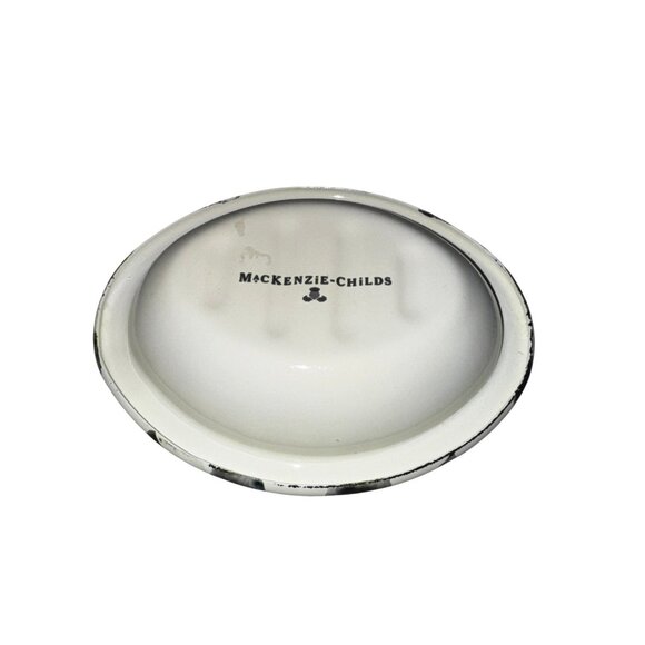 MacKenzie-Childs Courtly Check Enamel Soap Dish - Picture 4 of 5